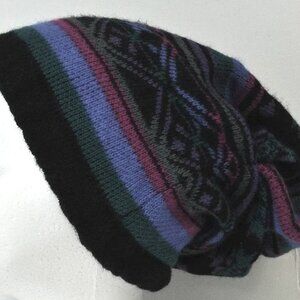 Winter Slouch Beanie Cool Combo Nordic Fair Isle Hat